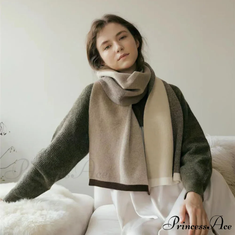 Unique Comfortable Warm Thick Cozy Elegant Stylish Modern Knitted Scarf - Image 3