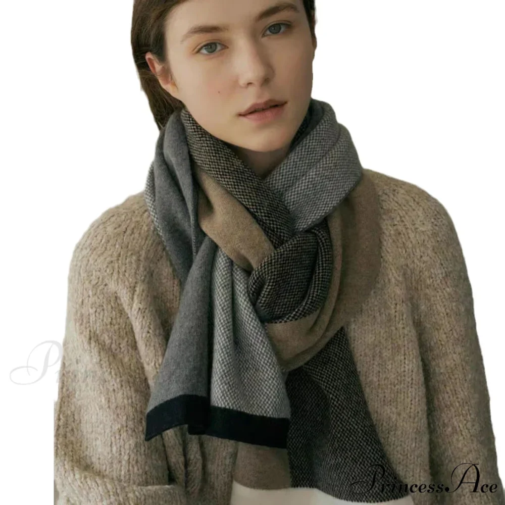 Unique Comfortable Warm Thick Cozy Elegant Stylish Modern Knitted Scarf - Image 5