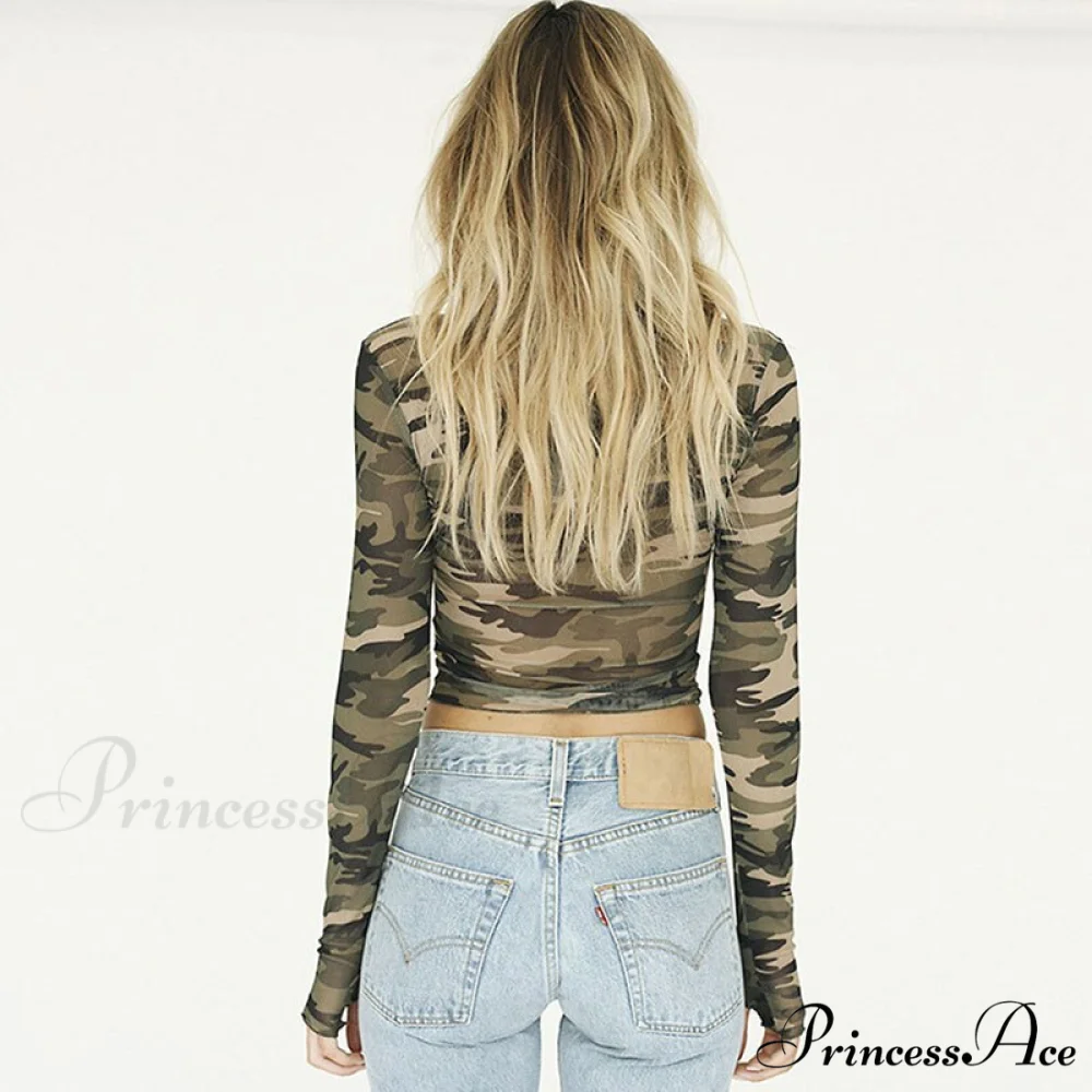 Camouflage Print T-shirt - Image 3