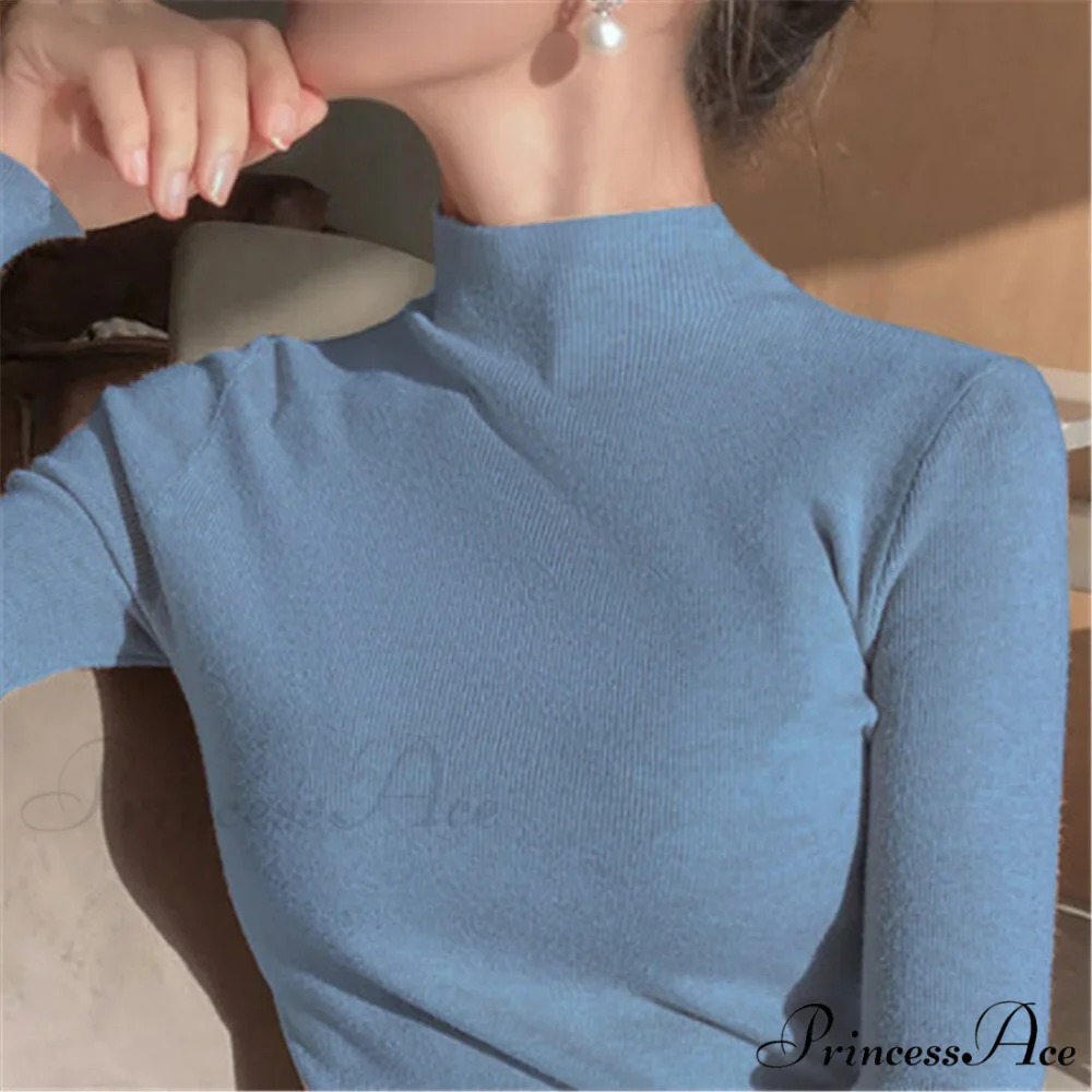 Knitted Turtleneck Pullovers Top - Image 10