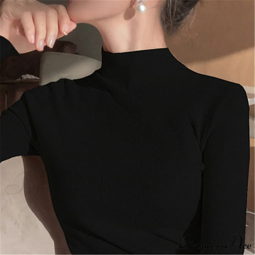 Knitted Turtleneck Pullovers Top - Image 8
