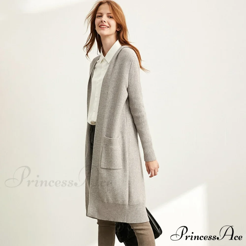 Women Fashion New Loose Hat Long Knitted Female Cardigan - Image 2
