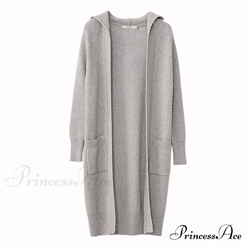 Women Fashion New Loose Hat Long Knitted Female Cardigan - Image 3