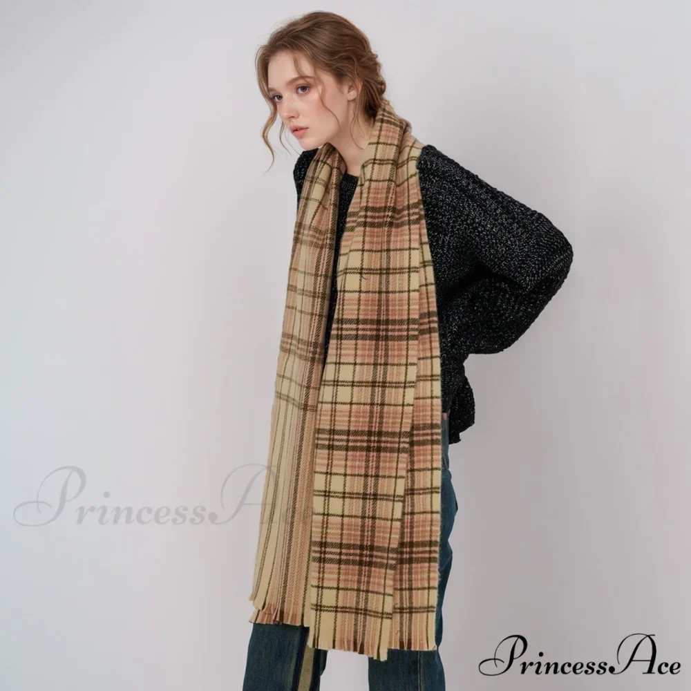 Korean Elegant Fashionable Soft Warm Cozy Classic Trendy Shawl Scarf - Image 3