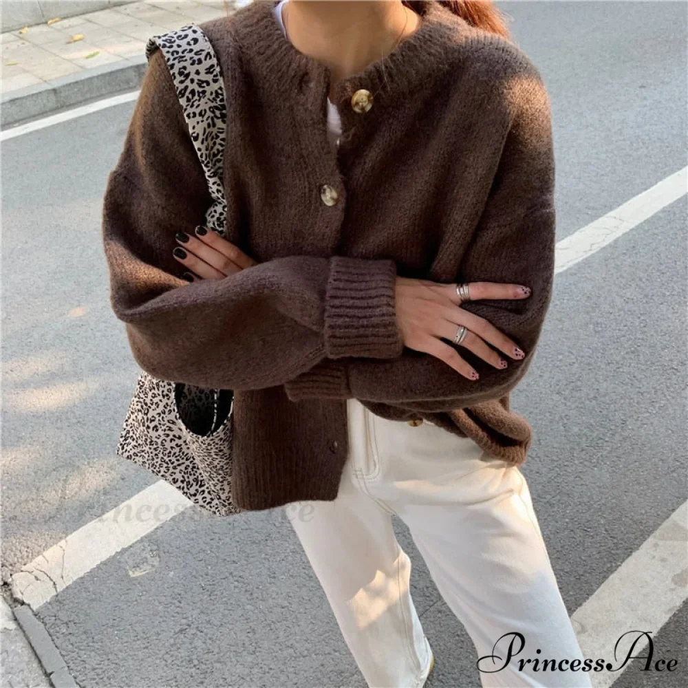 Sweaters Cardigans Warm Casual Arrival Solid Knitwear Loose Coat - Image 11