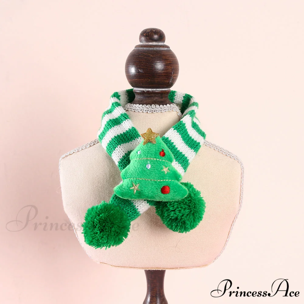 Cat Dog Knitted Wool Striped Christmas Scarf - Image 19