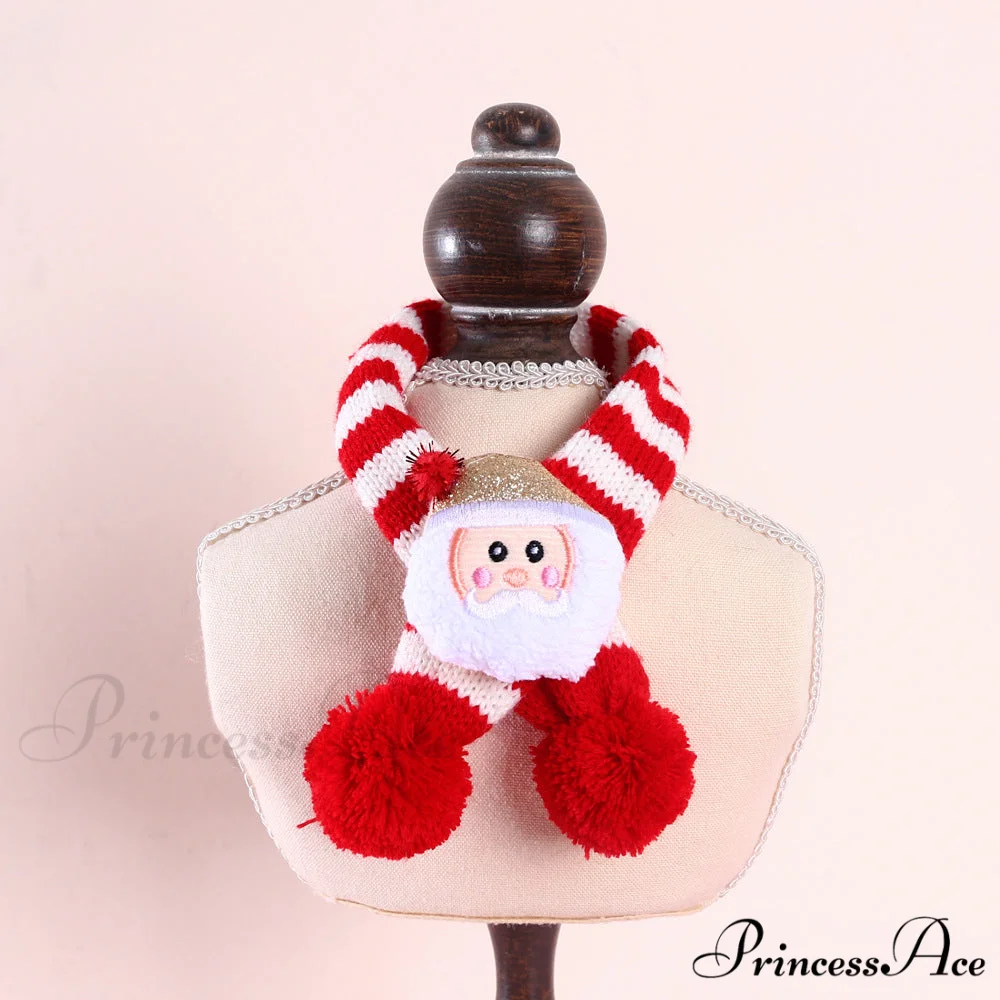 Cat Dog Knitted Wool Striped Christmas Scarf - Image 20