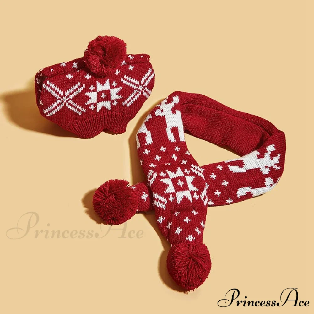 Pet Cat Dog Knitting Scarf Hat Set - Image 11