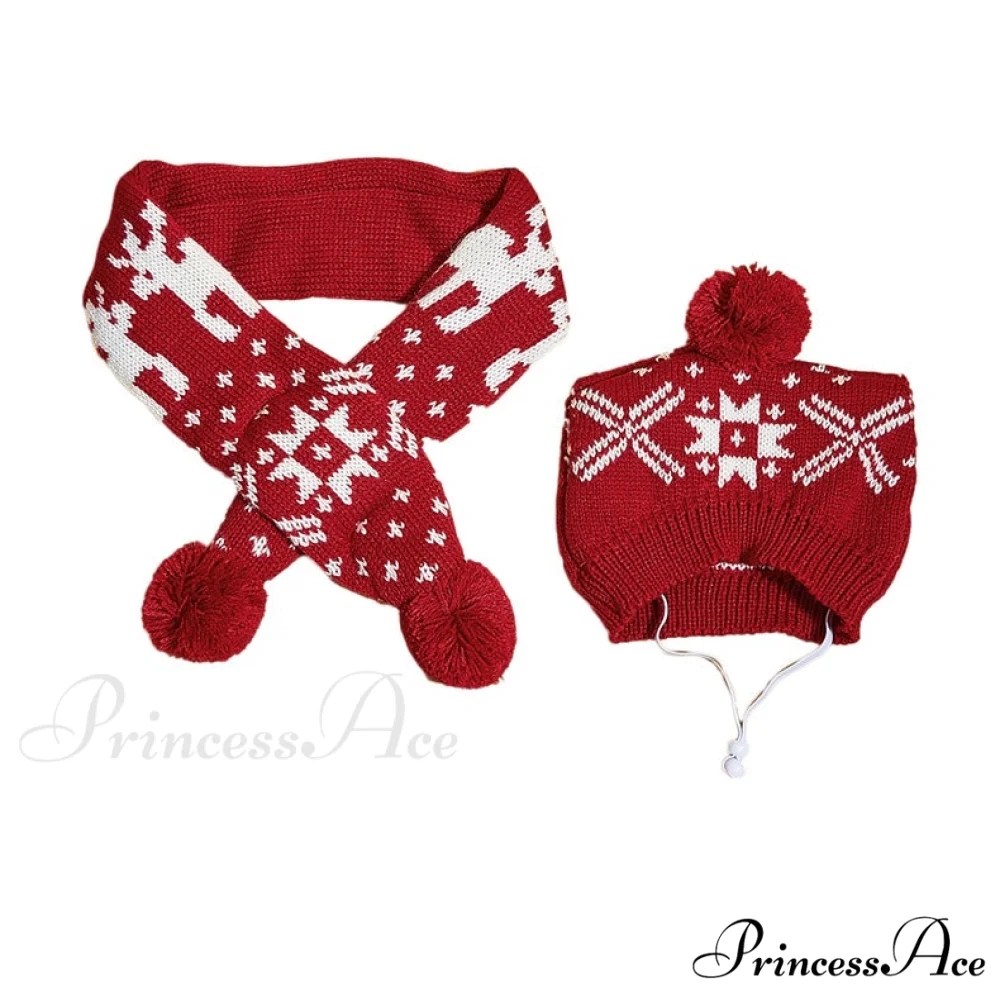 Pet Cat Dog Knitting Scarf Hat Set - Image 5