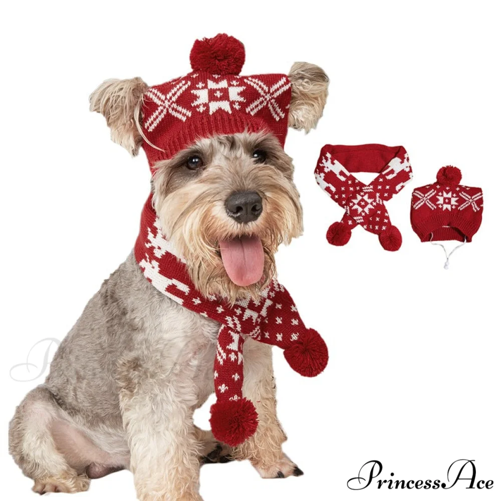 Pet Cat Dog Knitting Scarf Hat Set - Image 7