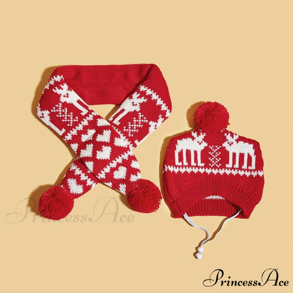 Pet Cat Dog Knitting Scarf Hat Set - Image 8