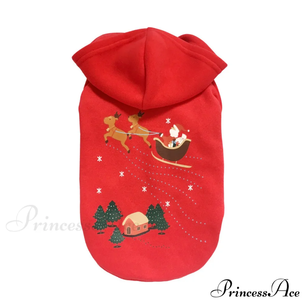 Pet Dog Christmas Festive Cotton Hoodie - Image 6