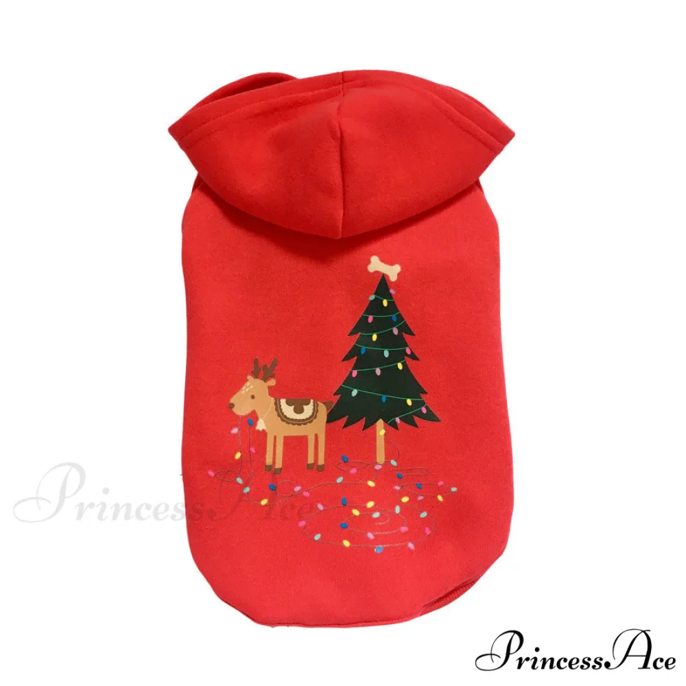 Pet Dog Christmas Festive Cotton Hoodie - Image 8