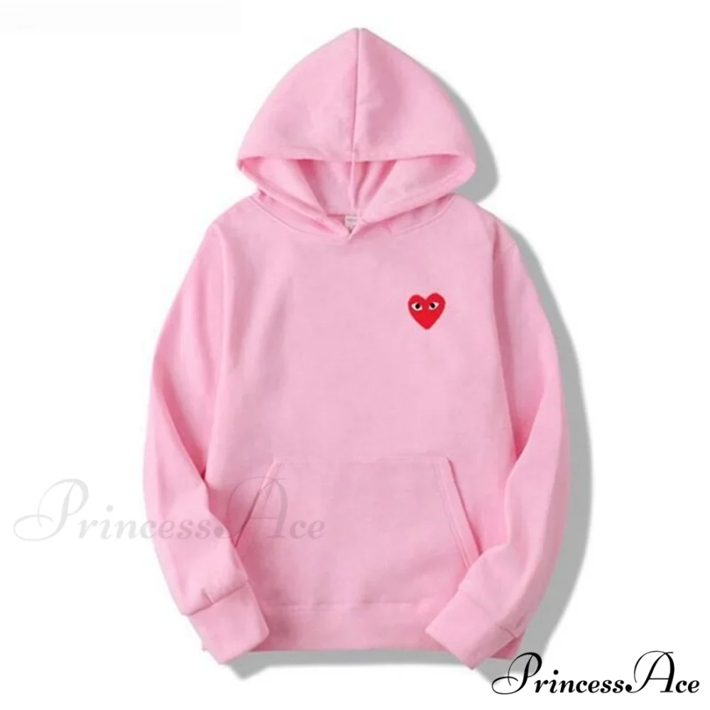 Cotton Heart-Eye Printed Fall/Winter Casual Hoodies - Image 3