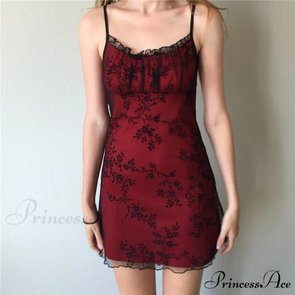Sleeveless Slim Fit Floral Print Spaghetti Strap Mini Dress - Image 2