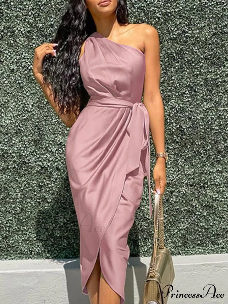 Elegant V Neck Strap Sleeveless Irregular Party Dress - Image 10