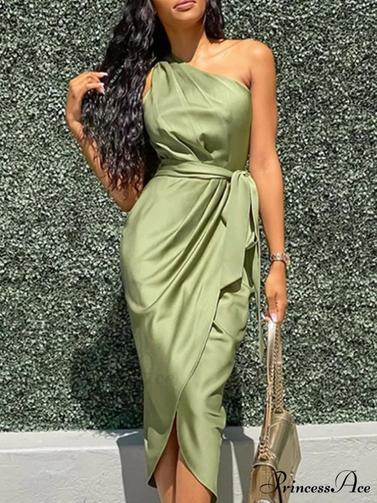 Elegant V Neck Strap Sleeveless Irregular Party Dress - Image 7
