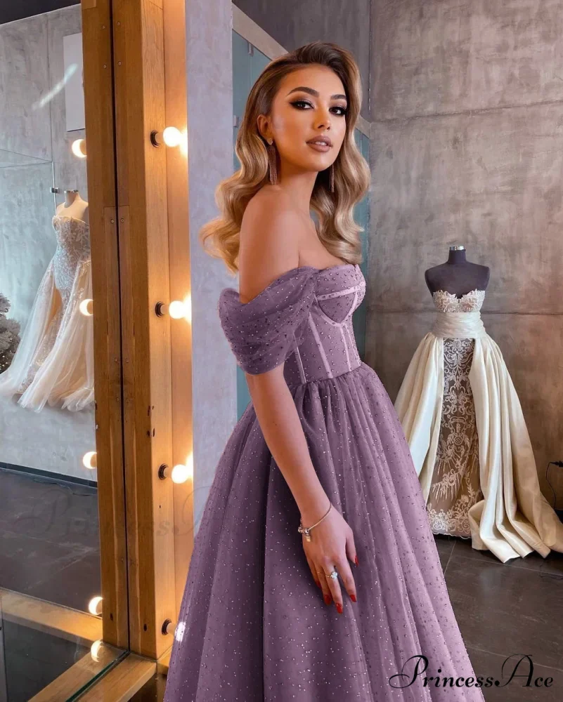 Off Shoulder Evening Gowns Dress - Image 2