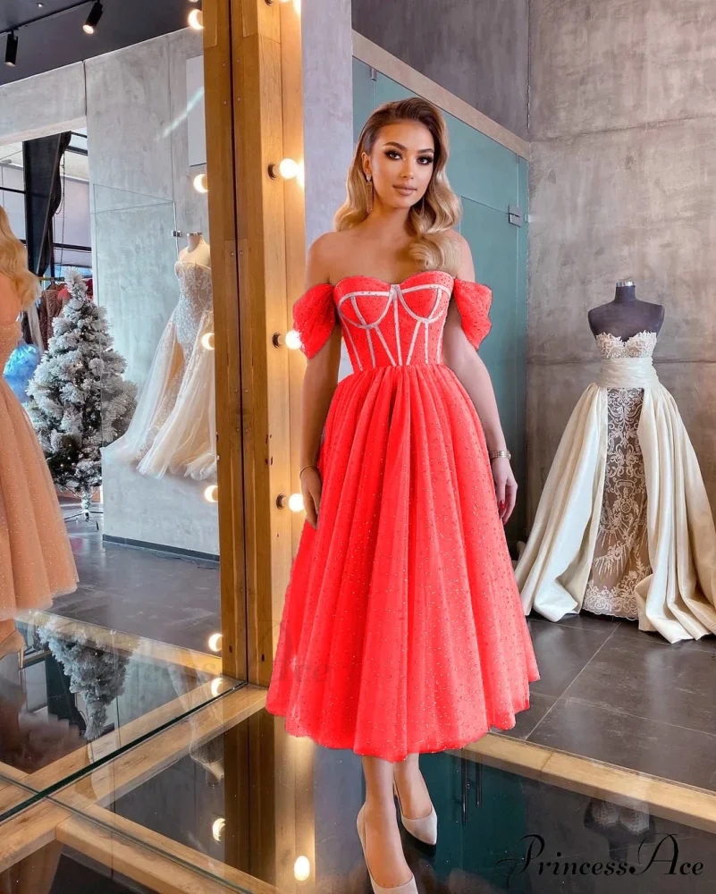 Off Shoulder Evening Gowns Dress - Image 3