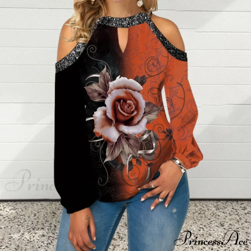 Casual Off Shoulder Loose Pullover Top - Image 5