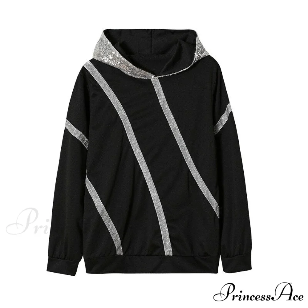 Harajuku Casual Long Sleeve Sequin Hoodies - Image 3