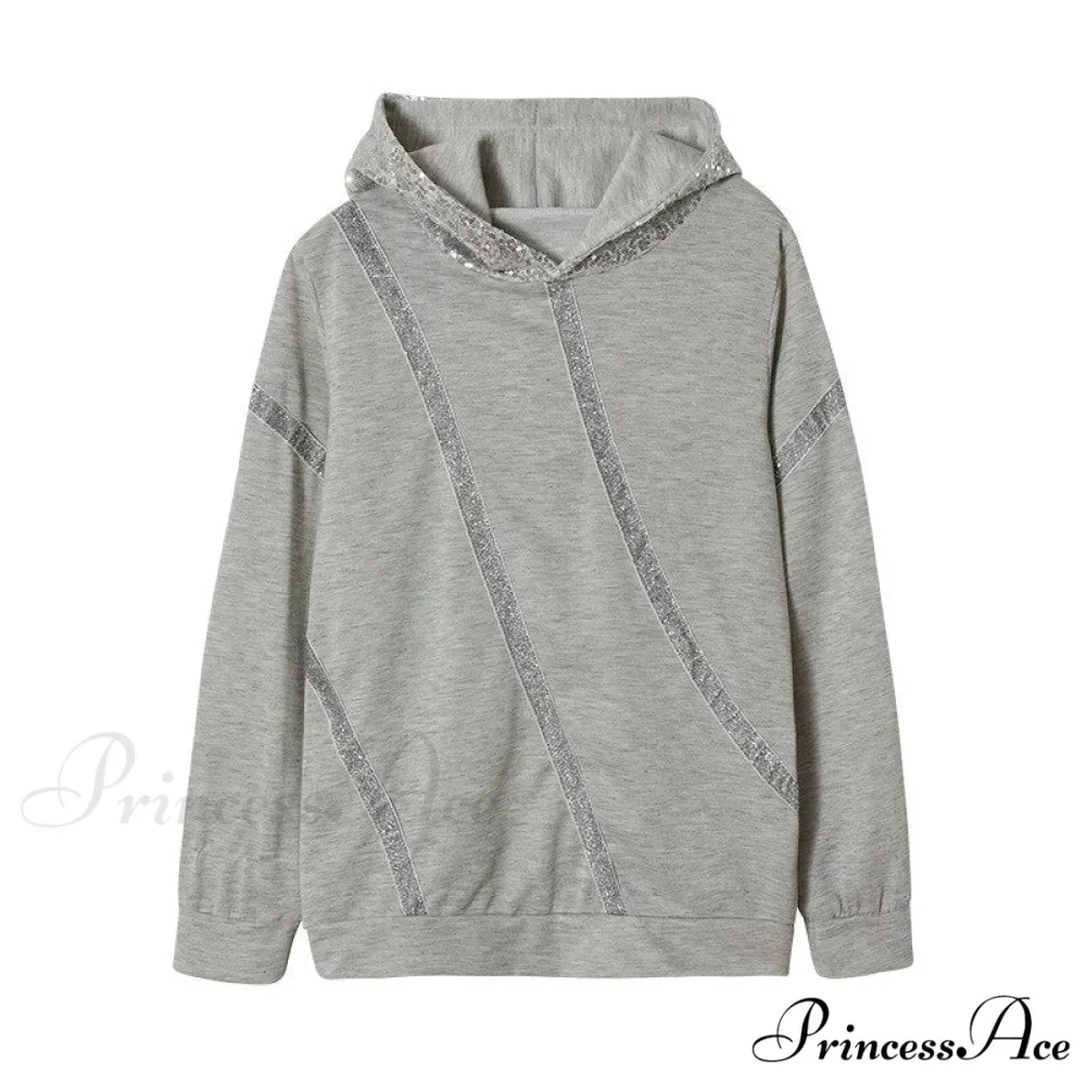 Harajuku Casual Long Sleeve Sequin Hoodies - Image 4