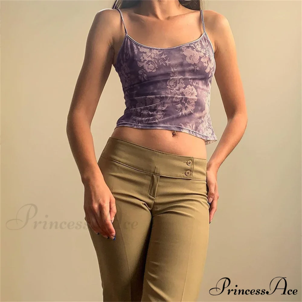 Y2k Mesh Sheer Floral T-Shirts - Image 2