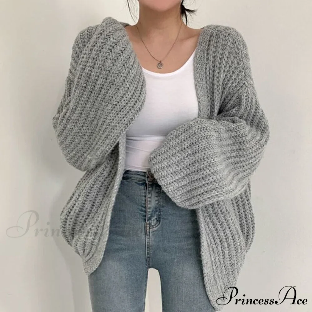 Korean Chic Autumn Lazy Style Cardigan - Image 3