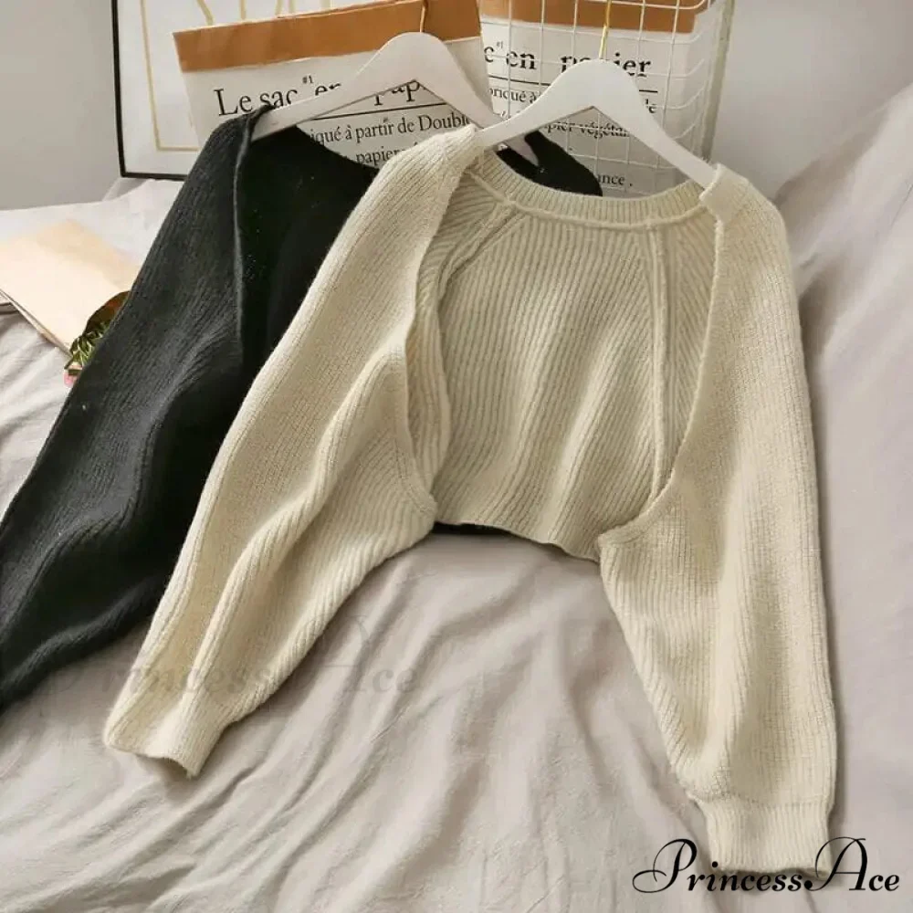 Female Solid Casual Chic Short Knitted Cardigans - Image 10