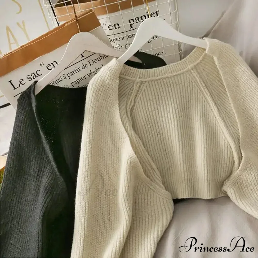 Female Solid Casual Chic Short Knitted Cardigans - Image 16