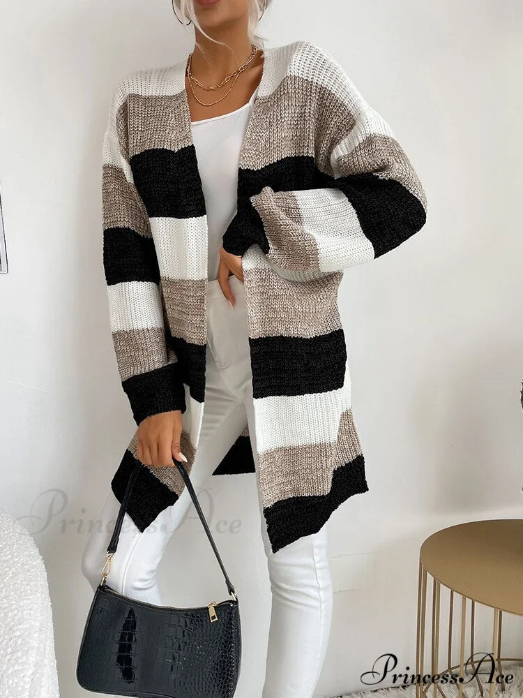 V-neck Knitted Sweater Fashion Warm Holiday Cardigan - Image 4