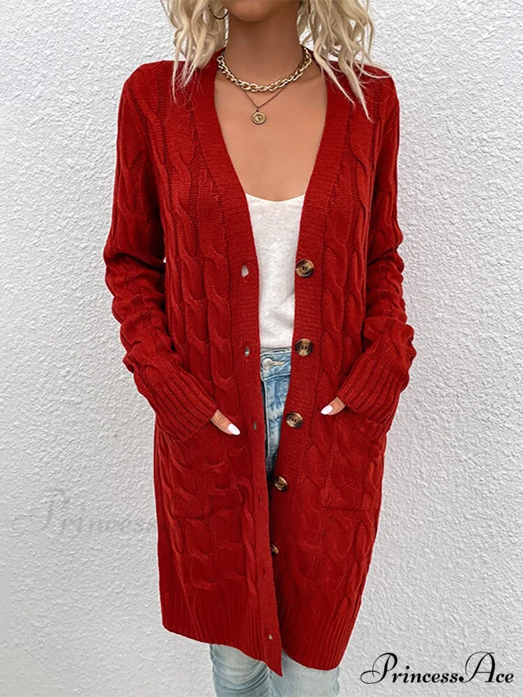 Winter Vintage Casual Loose Cardigan - Image 10