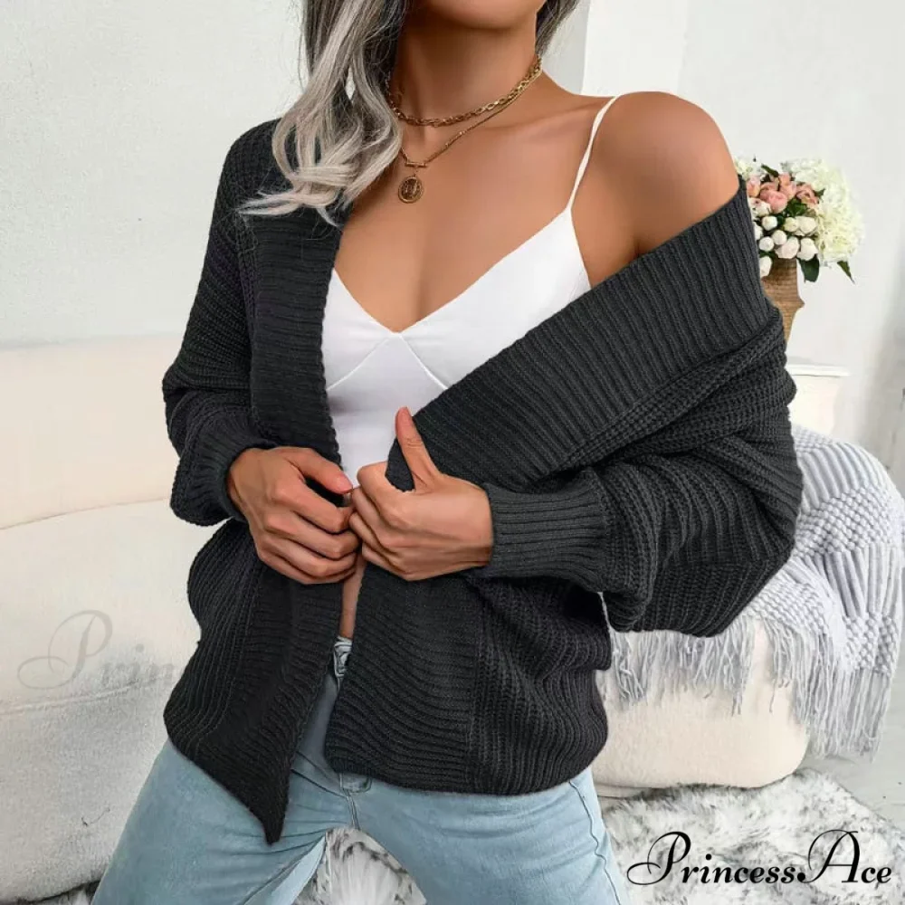 Women Autumn Knit Loose Cardigan - Image 5