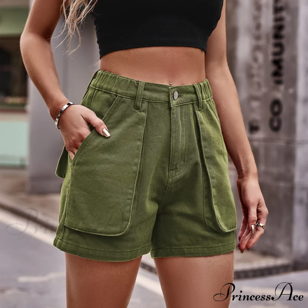 Fashion Denim Shorts Elastic Waist American Style - Image 5