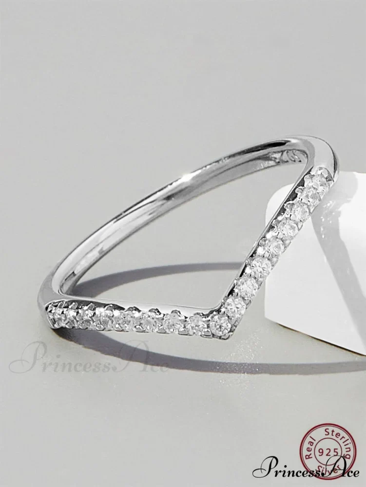 Cubic Zirconia Decor Silver Ring - Image 2