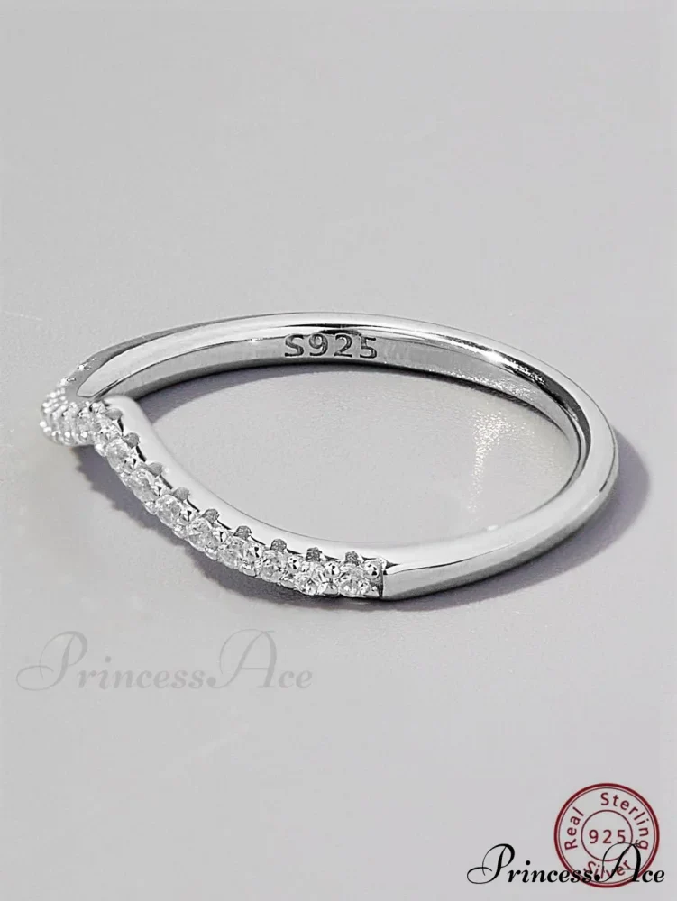 Cubic Zirconia Decor Silver Ring - Image 3