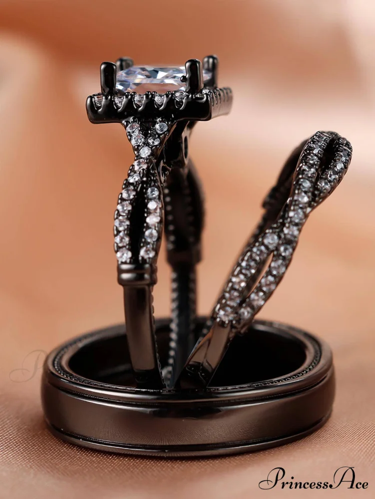 3pcs/set Cubic Zirconia Decor Ring - Image 5