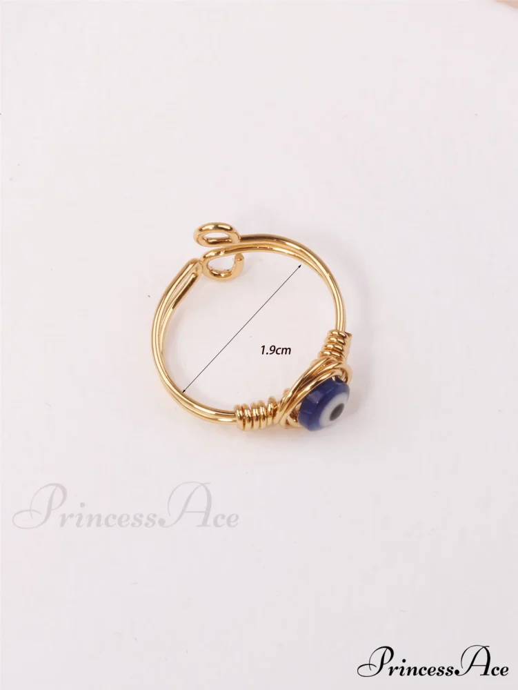 Evil Eye Decor Cuff Ring - Image 4