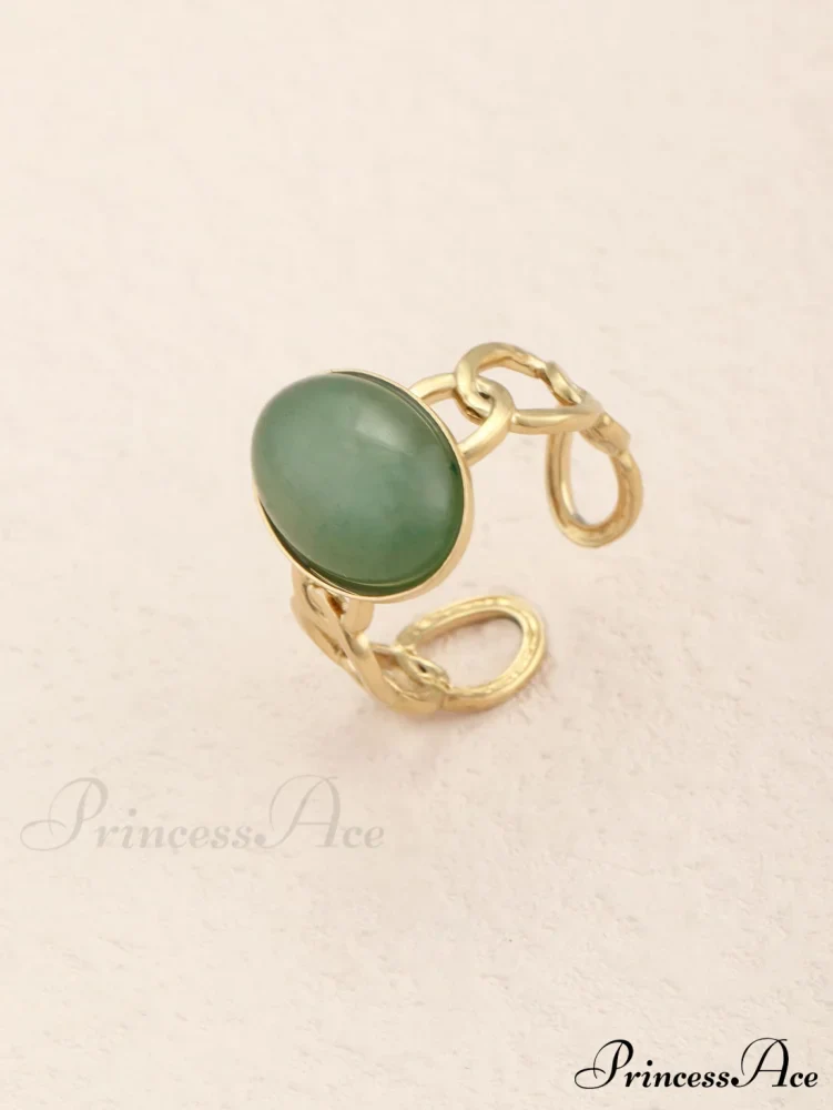 Oval Decor Cuff Ring - Image 2