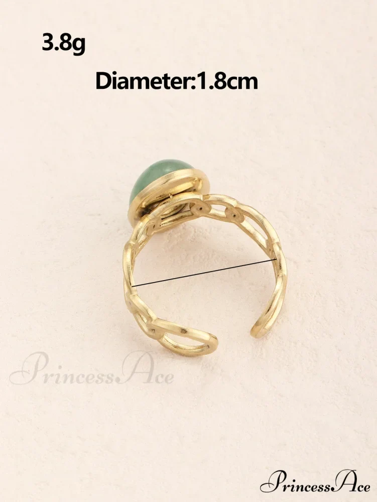 Oval Decor Cuff Ring - Image 4