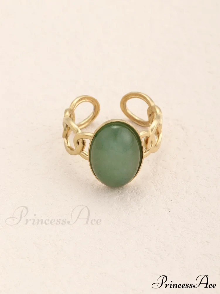Oval Decor Cuff Ring - Image 5