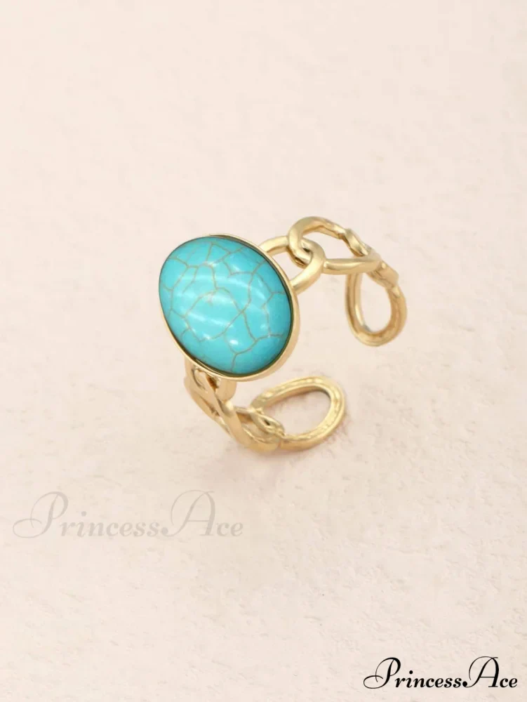 Oval Decor Cuff Ring - Image 6