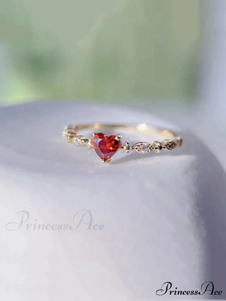 Cute Red Heart Ring - Image 2