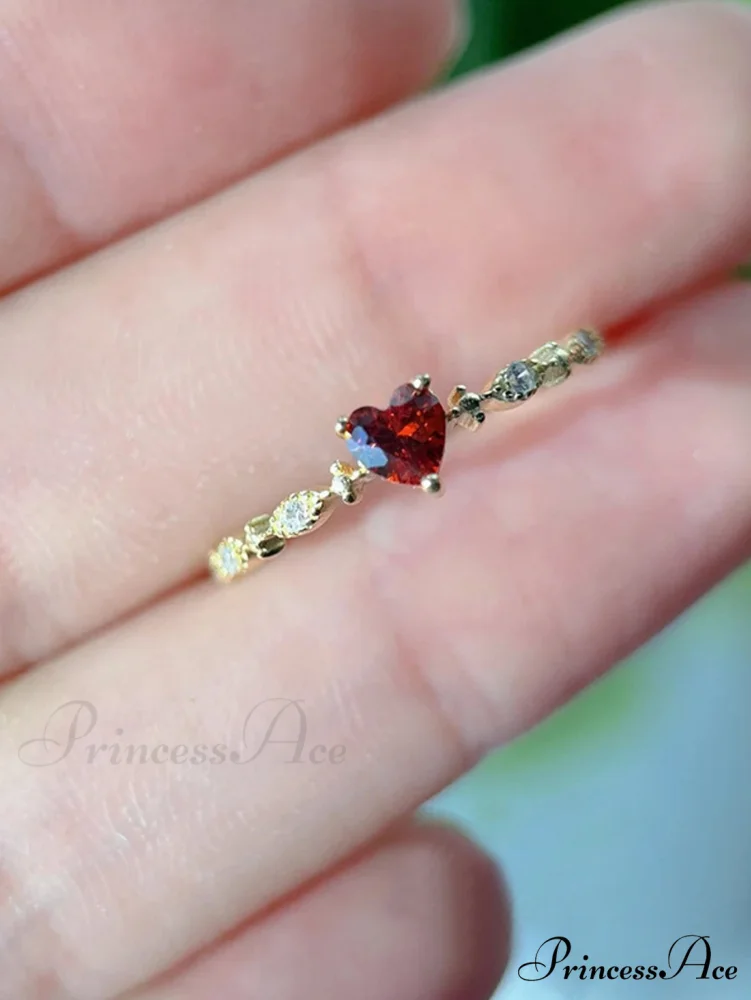 Cute Red Heart Ring - Image 3