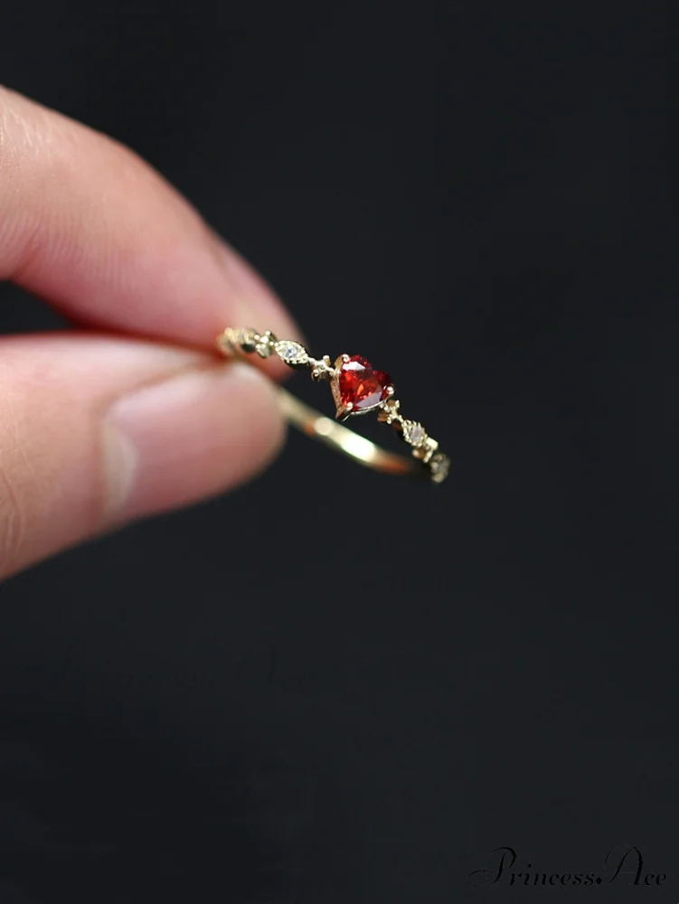 Cute Red Heart Ring - Image 4