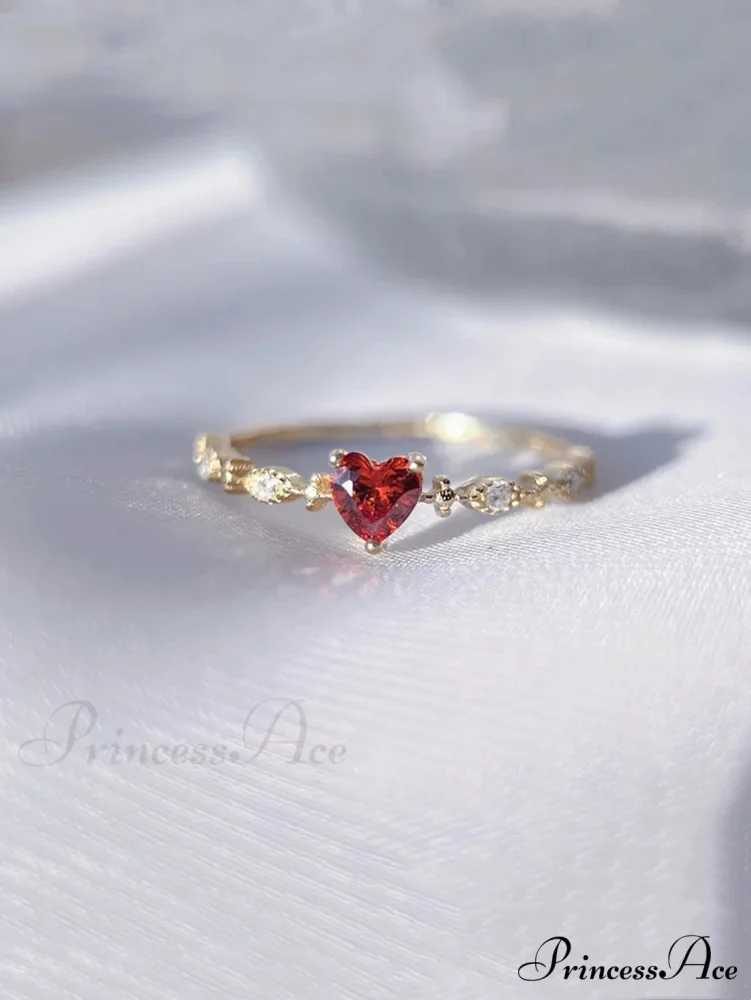 Cute Red Heart Ring - Image 5