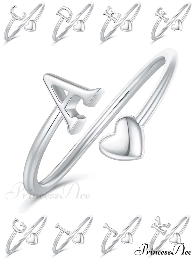 1pc Minimalist Style Heart Shaped Glittery Ring - Image 11