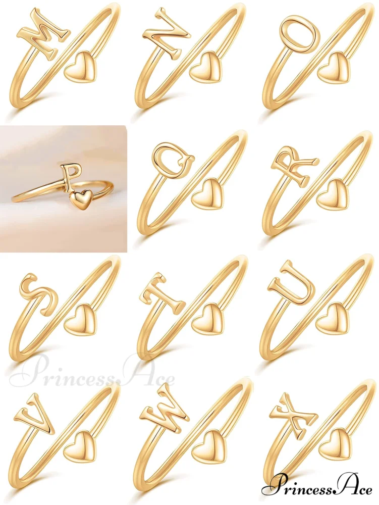 1pc Minimalist Style Heart Shaped Glittery Ring - Image 4
