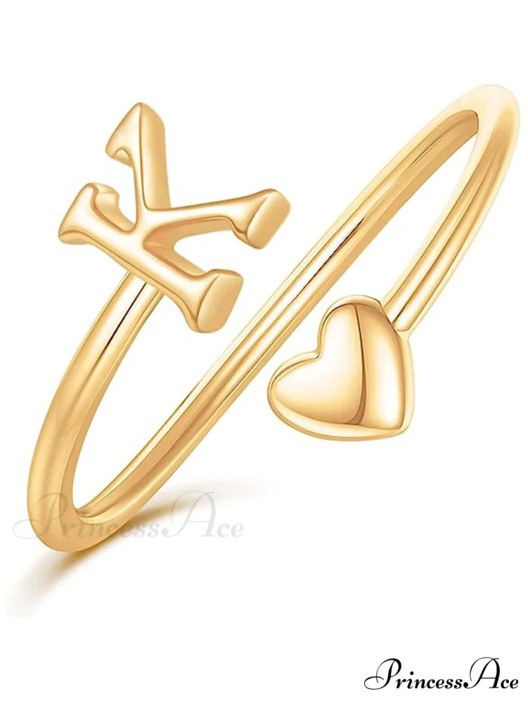 1pc Minimalist Style Heart Shaped Glittery Ring - Image 7