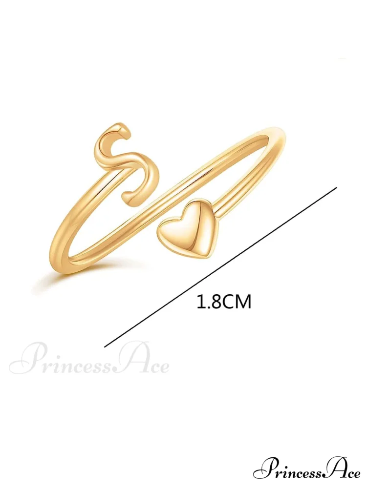 1pc Minimalist Style Heart Shaped Glittery Ring - Image 8